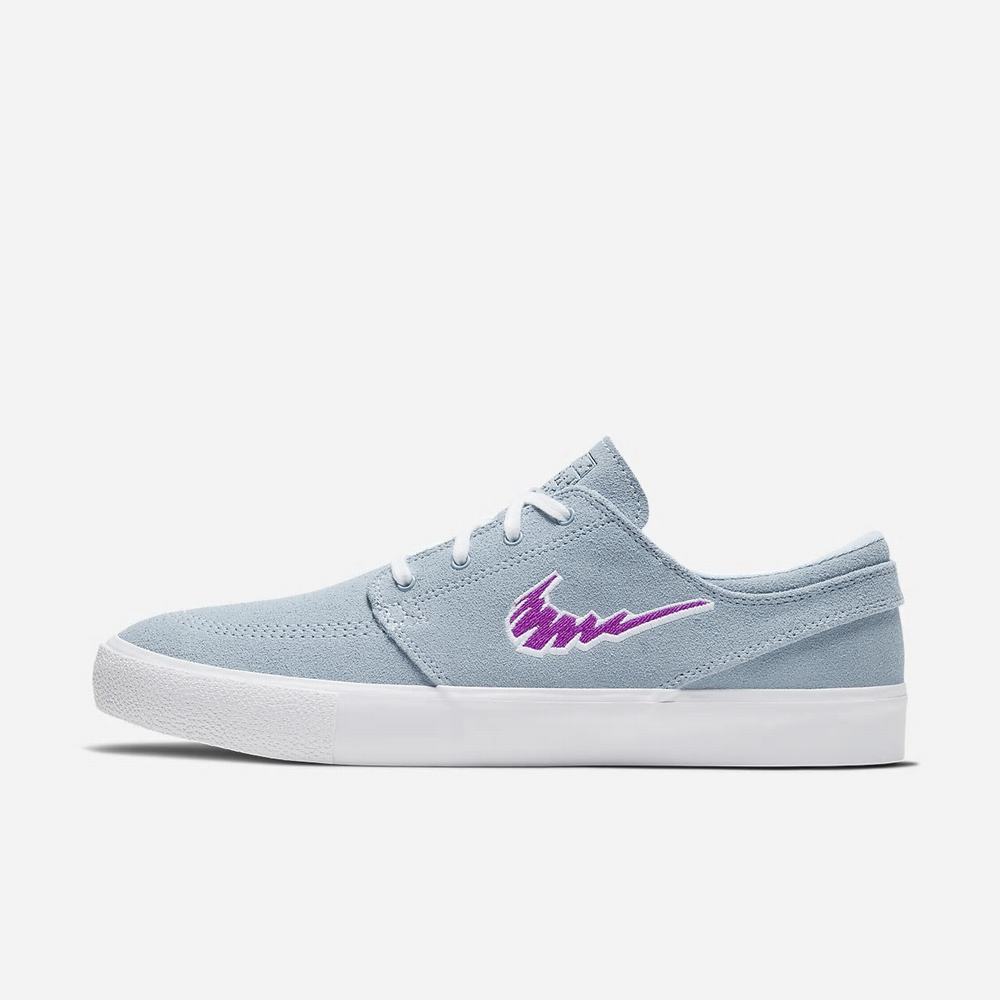 Chaussure De Skate Nike SB Zoom Stefan Janoski RM Bleu 1562-934 Light Armory Blue/White/Gum Light Brown/Vivid Purple Femme | OEE-05033051